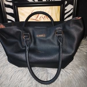 ALDO Black Handbag Leather Soft and light Big Purse